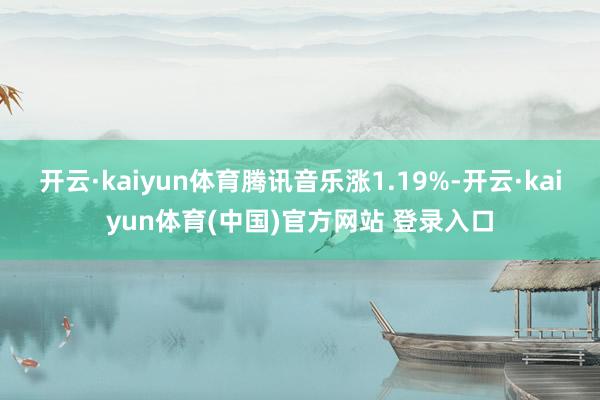 开云·kaiyun体育腾讯音乐涨1.19%-开云·kaiyun体育(中国)官方网站 登录入口