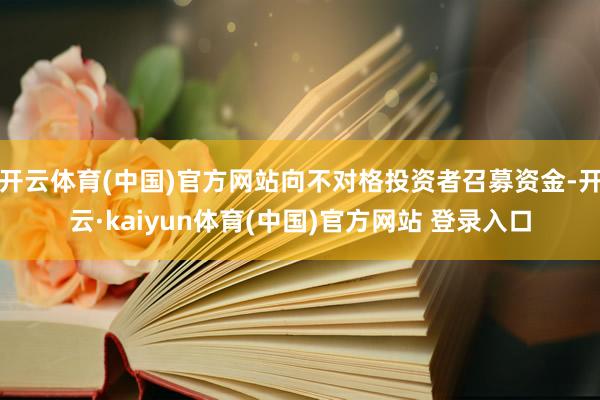 开云体育(中国)官方网站向不对格投资者召募资金-开云·kaiyun体育(中国)官方网站 登录入口